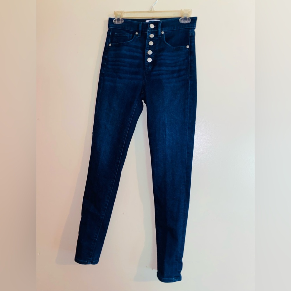 LOFT “The Skinny” Dark Wash High Rise Skinny Jeans Size 0